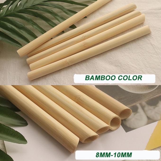 Paja para beber de bambú 100% natural biodegradable de calibre menor de 20 cm Pajas reutilizables 2