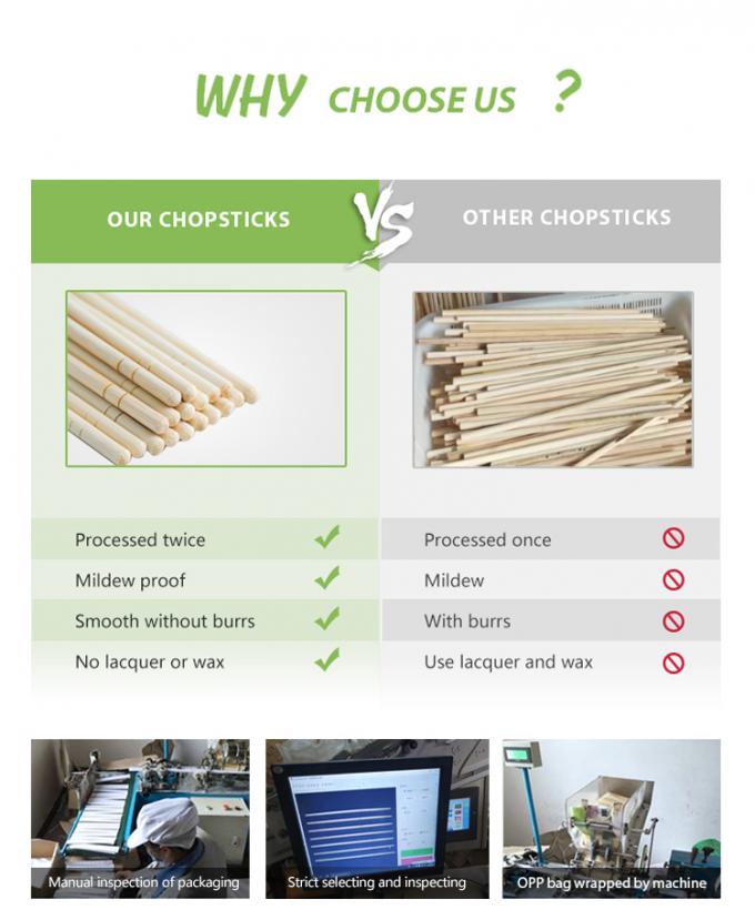 Palillos Tensoge redondos para chop suey Panda para llevar Embalaje de comida Ramen Sushi Restaurante Palillos de bambú 12