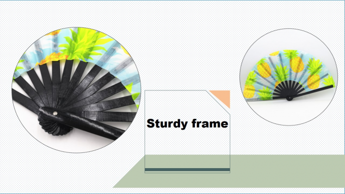Abanico de mano plegable con logotipo personalizado de 13 pulgadas, abanico de mano grande de bambú plegable, abanico de claqueo en blanco para sublimación para bodas y bailes 5