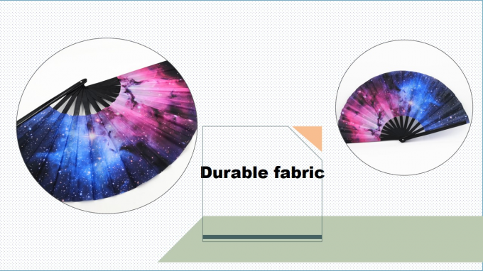 Abanico de mano plegable con logotipo personalizado de 13 pulgadas, abanico de mano grande de bambú plegable, abanico de claqueo en blanco para sublimación para bodas y bailes 6