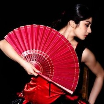 Abanico de mano plegable con logotipo personalizado de 13 pulgadas, abanico de mano grande de bambú plegable, abanico de claqueo en blanco para sublimación para bodas y bailes 14