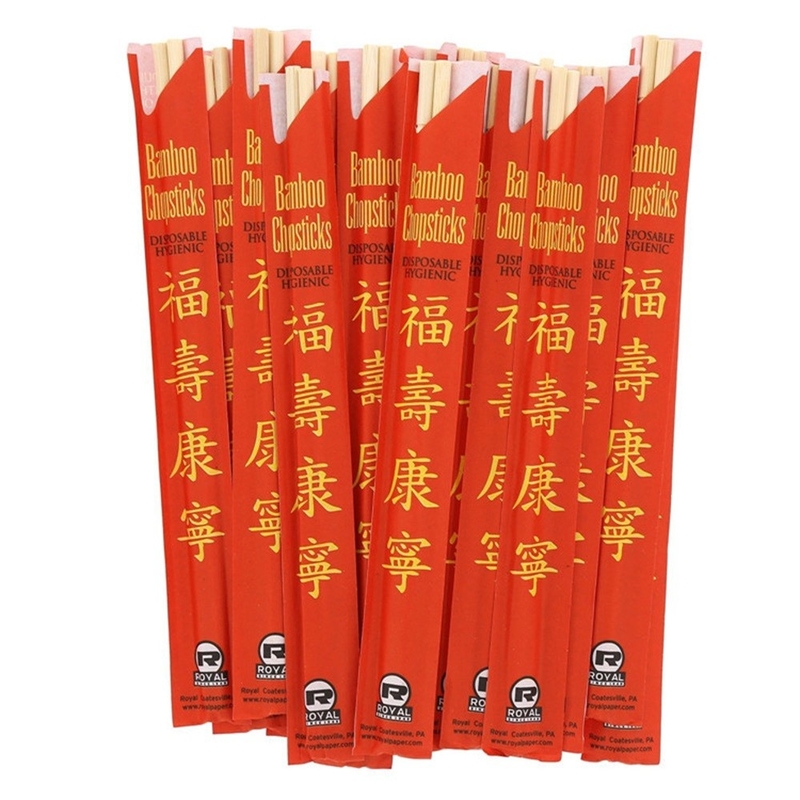 2024 hot sale Smooth Bamboo Chopsticks Disposable Individual Paper Wrapping Sushi chopsticks One time use