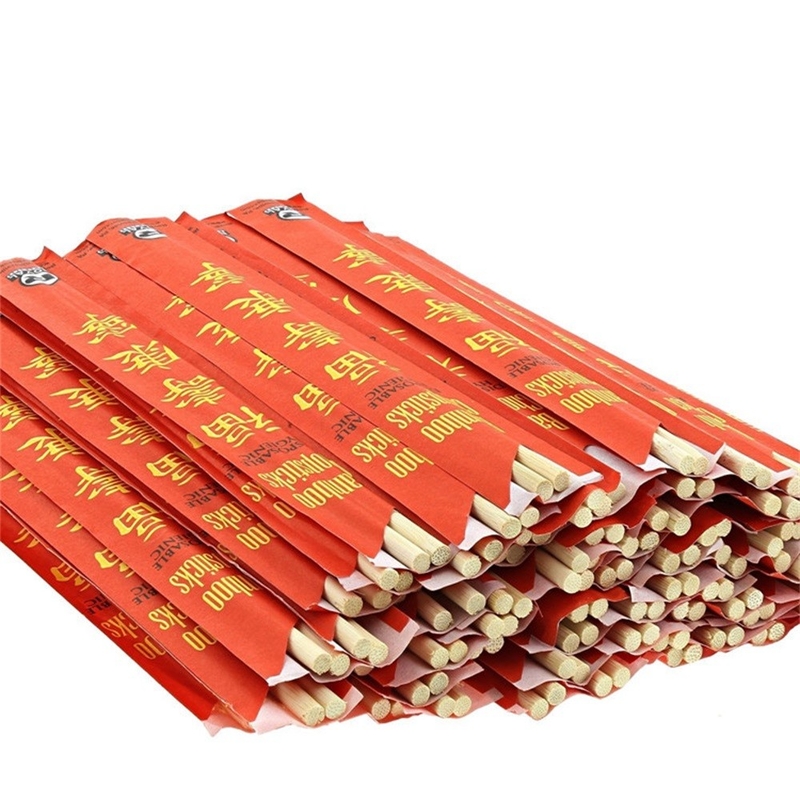 2024 hot sale Smooth Bamboo Chopsticks Disposable Individual Paper Wrapping Sushi chopsticks One time use