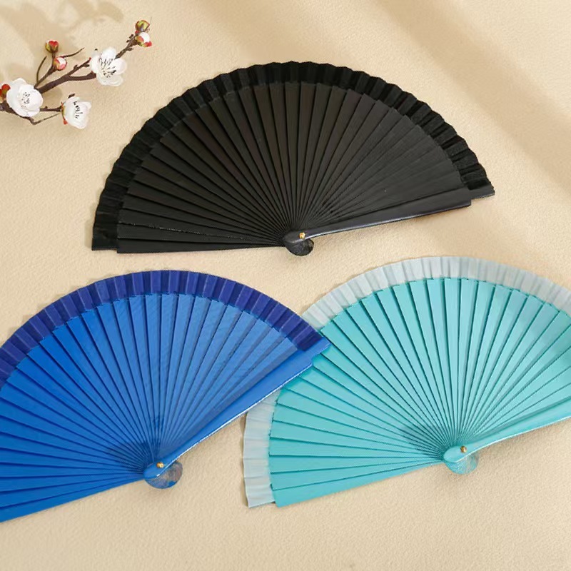 Customized Personalized Engraved Wooden Hand Fan Eco-Friendly Folding Fan for Weddings and Gifts