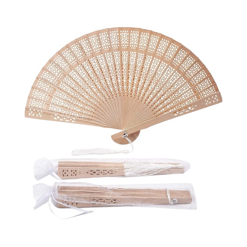 Customizable PYRAMID Style Bamboo Hand Fan for Holiday Decoration and Eco-Friendly Use