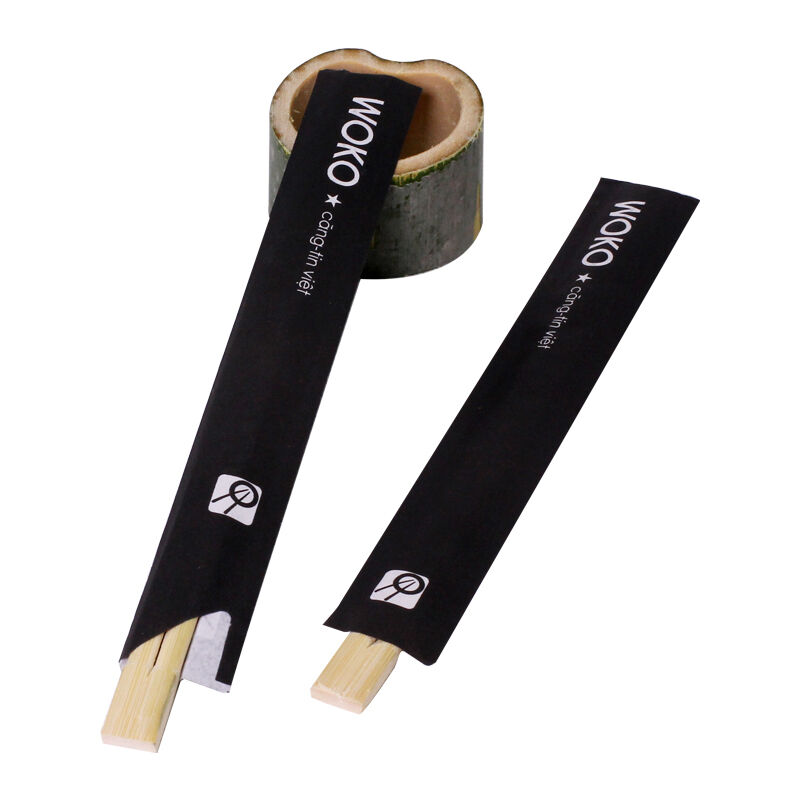 Customizable Paper Wrap Bamboo Chopsticks in 210/230/240mm Sizes Made from 100% Natural Moso Bamboo