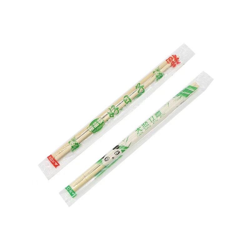 9" Disposable Round Bamboo Chopsticks with OPP Packing