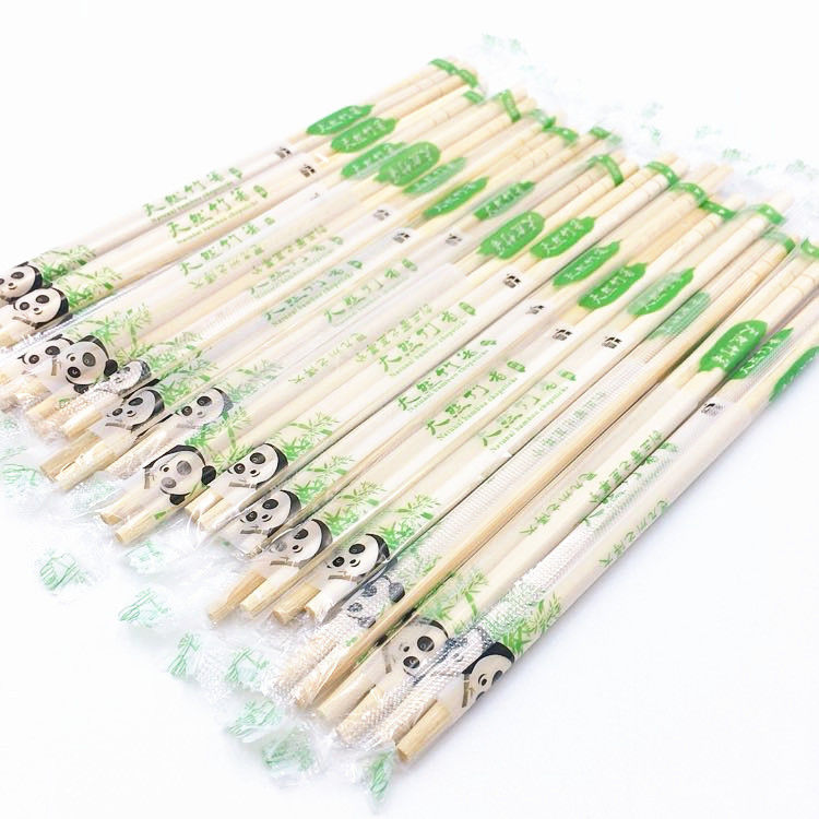 9" Disposable Round Bamboo Chopsticks with OPP Packing