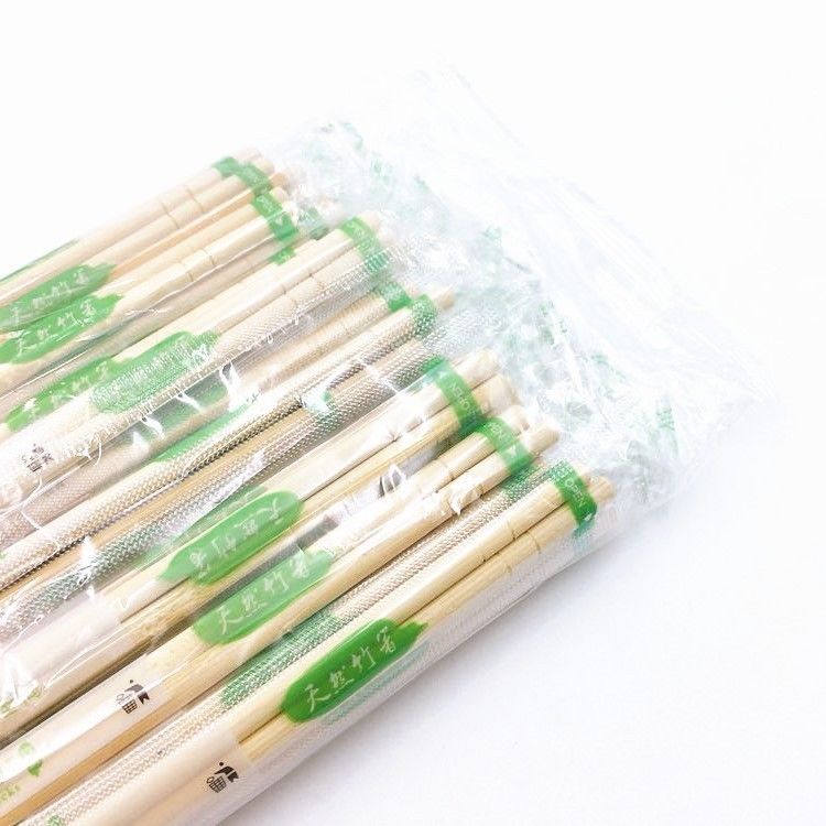 9" Disposable Round Bamboo Chopsticks with OPP Packing