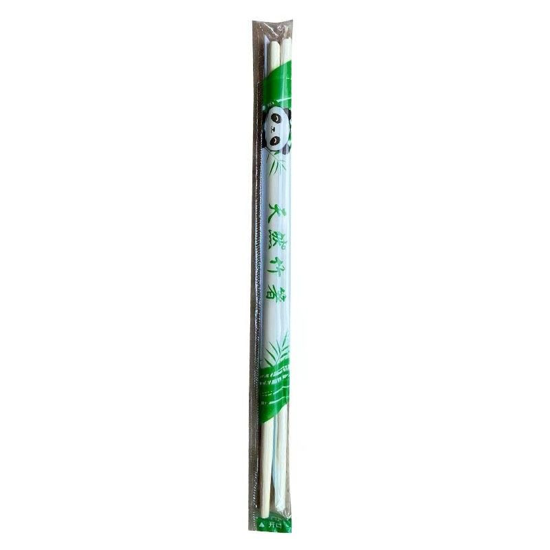 Chopsticks With Logo Plastic Packing Round Bamboo Chopsticks