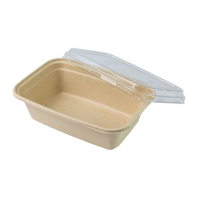 1250ml Disposable Biodegradable Containers With Lids , Bagasse Food Packaging