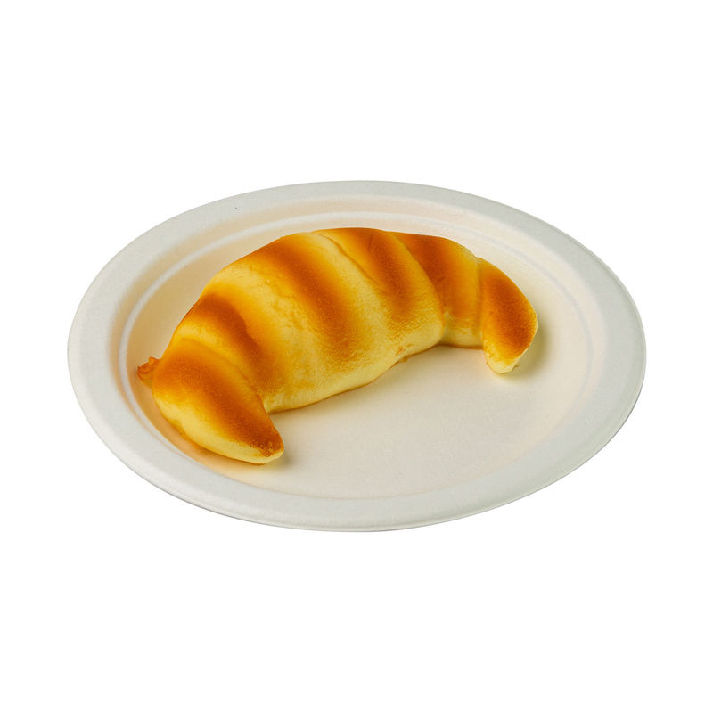 Disposable 6inch Biodegradable Wedding Plates Bagasse Sugarcane Round