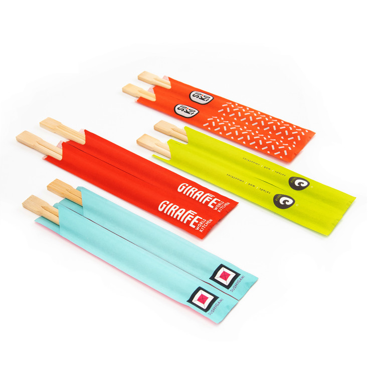 Chinese food custom size biodegradable sushi disposable brown natural edible chopsticks