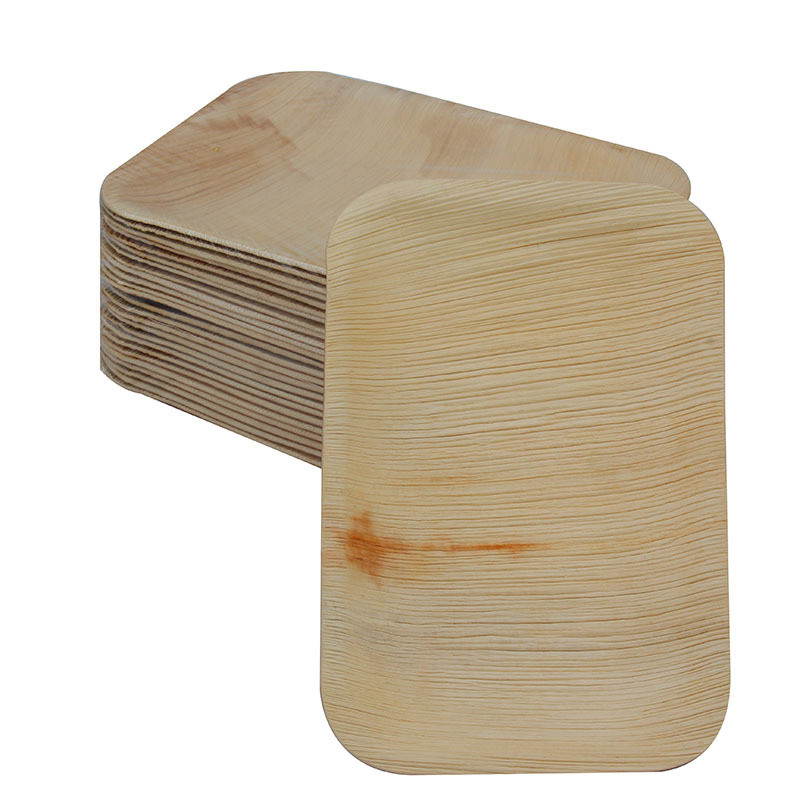 OEM Biodegradable Palm Leaf Plates With Laminated Packing