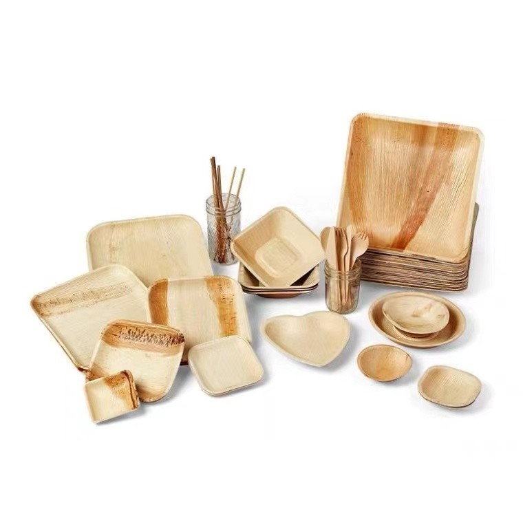 100% Compostable Biodegradable Palm Leaf Plates Disposable