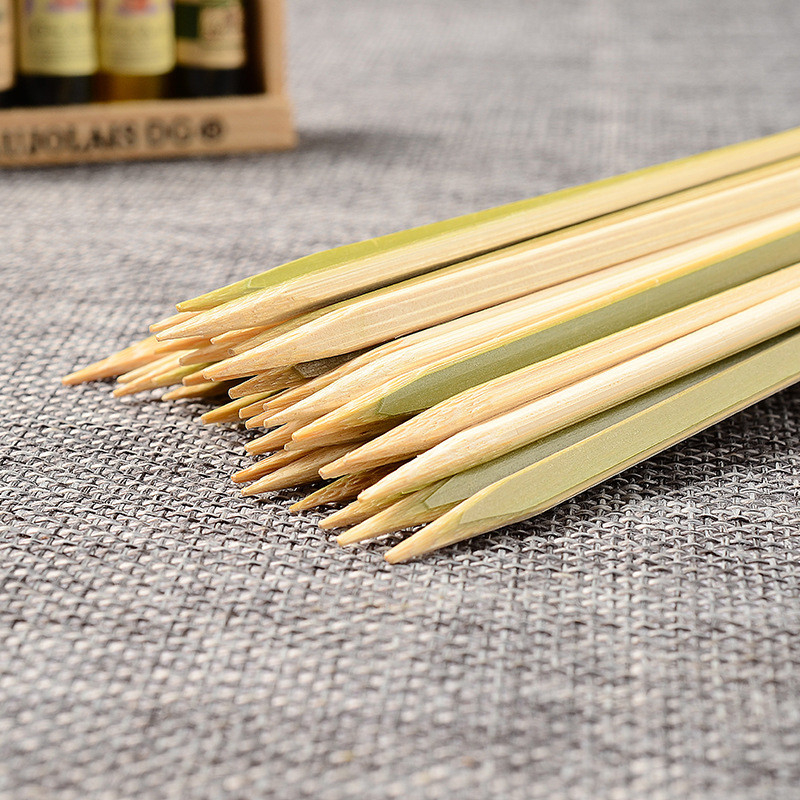 Natural Safe Disposable Custom Flat Bamboo Skewer Sticks For Bbq