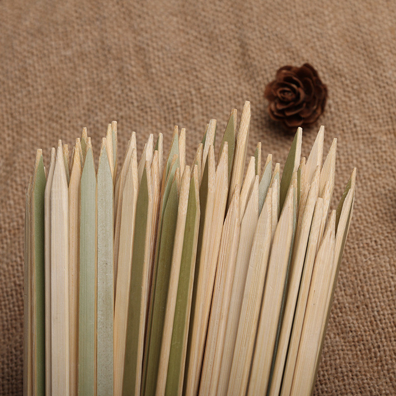 Flat BBQ 8 Inch Bamboo Skewers Paddle Sticks Grill Kebab Barbecue Bamboo Stick