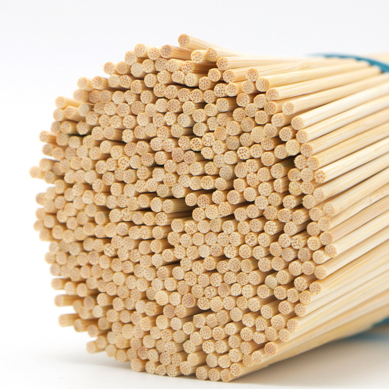 Easily Cleaned Flexible Round Bamboo Sticks For Barbecue