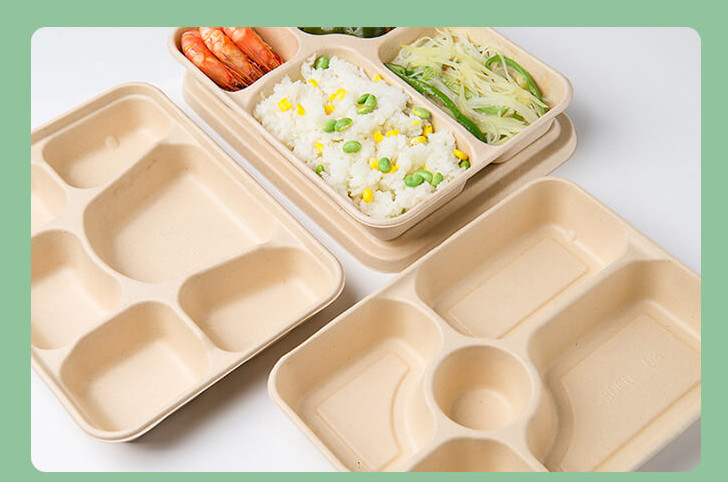 One Time Use Dinner Plate Biodegradable Food Containers Compostable