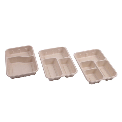 100% Natural Sugarcane Fiber Square Disposable Plates Biodegradable