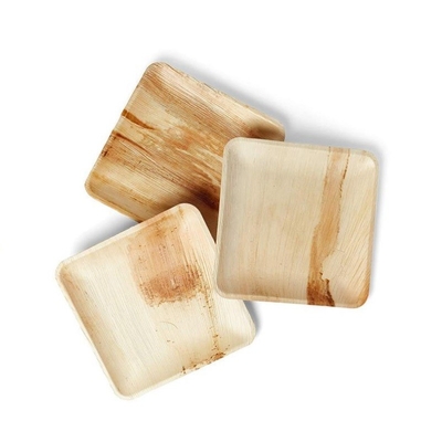 OEM Biodegradable Palm Leaf Plates With Laminated Packing